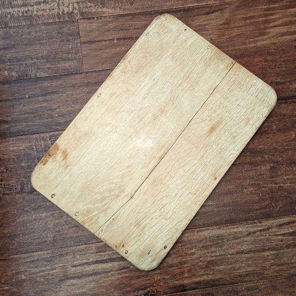 💘HOST PICK💘 VTG 50's MCM 4P Wooden W Metal Nesting Serving Trays - Picture 9 of 16